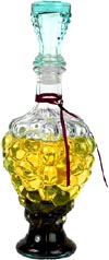 A bottle of delicious olive oil which helps to lower your cholesterol naturally.