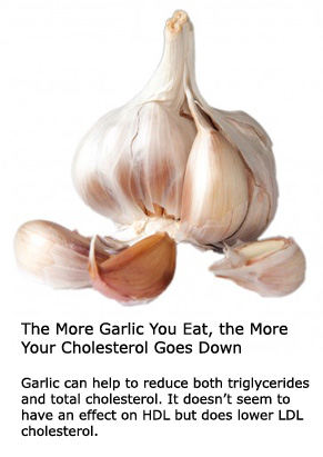 Garlic is a very effective herb to lower your cholesterol naturally.